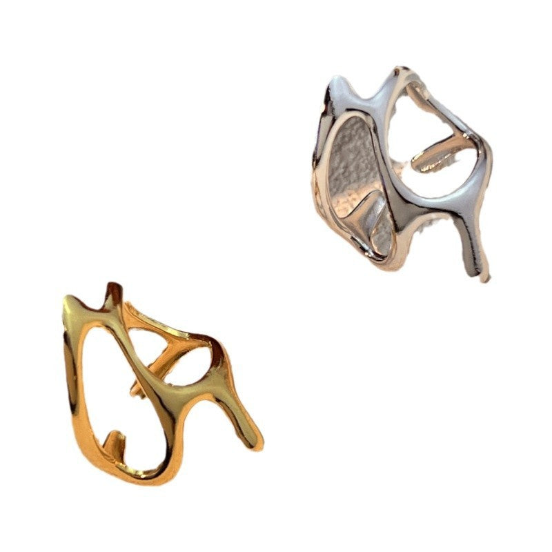 Fashion Irregular Geometric Titanium Steel Ring