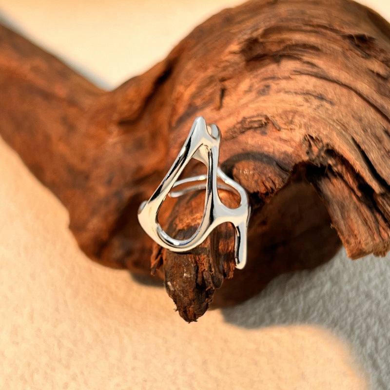 Fashion Irregular Geometric Titanium Steel Ring
